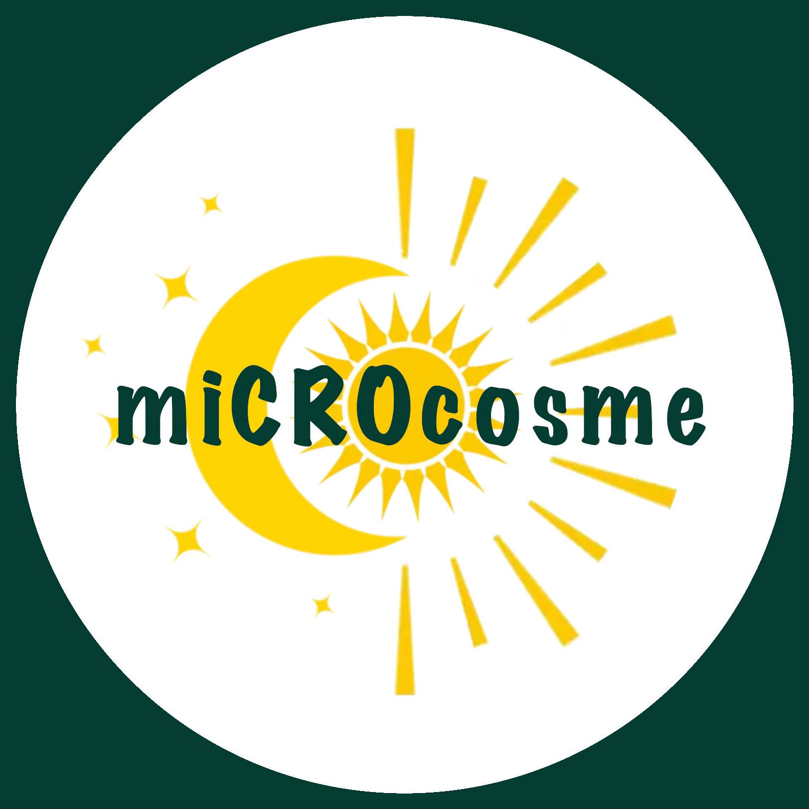 Logo miCROcosme qui représente un croissant de lune et un soleil