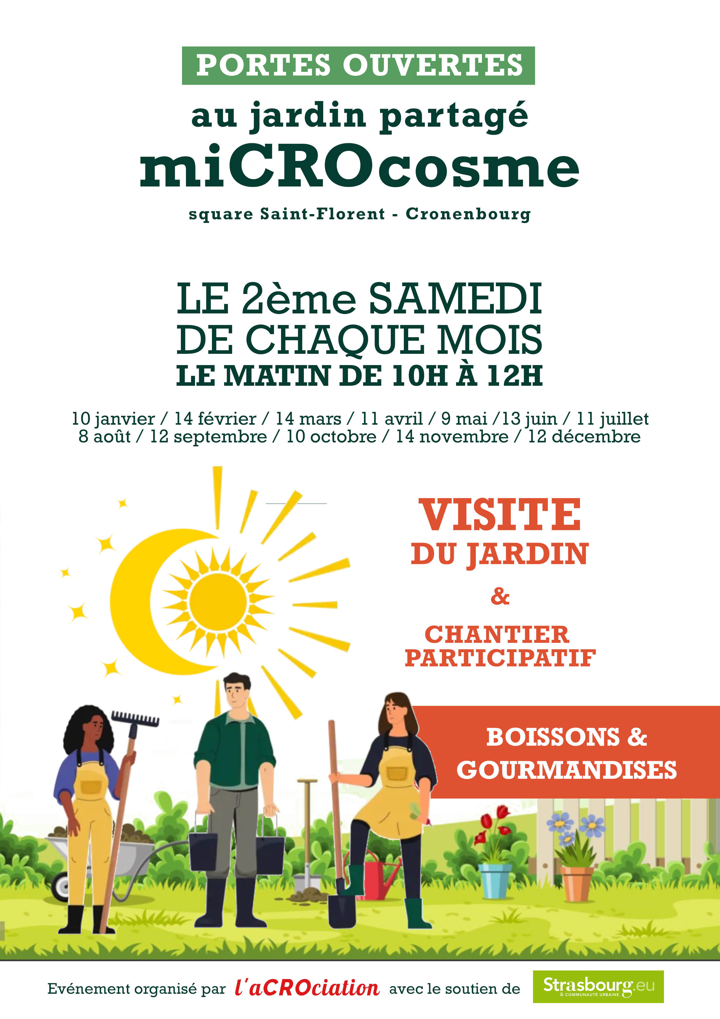Affiche - Portes ouvertes au jardin partagé miCROcosme