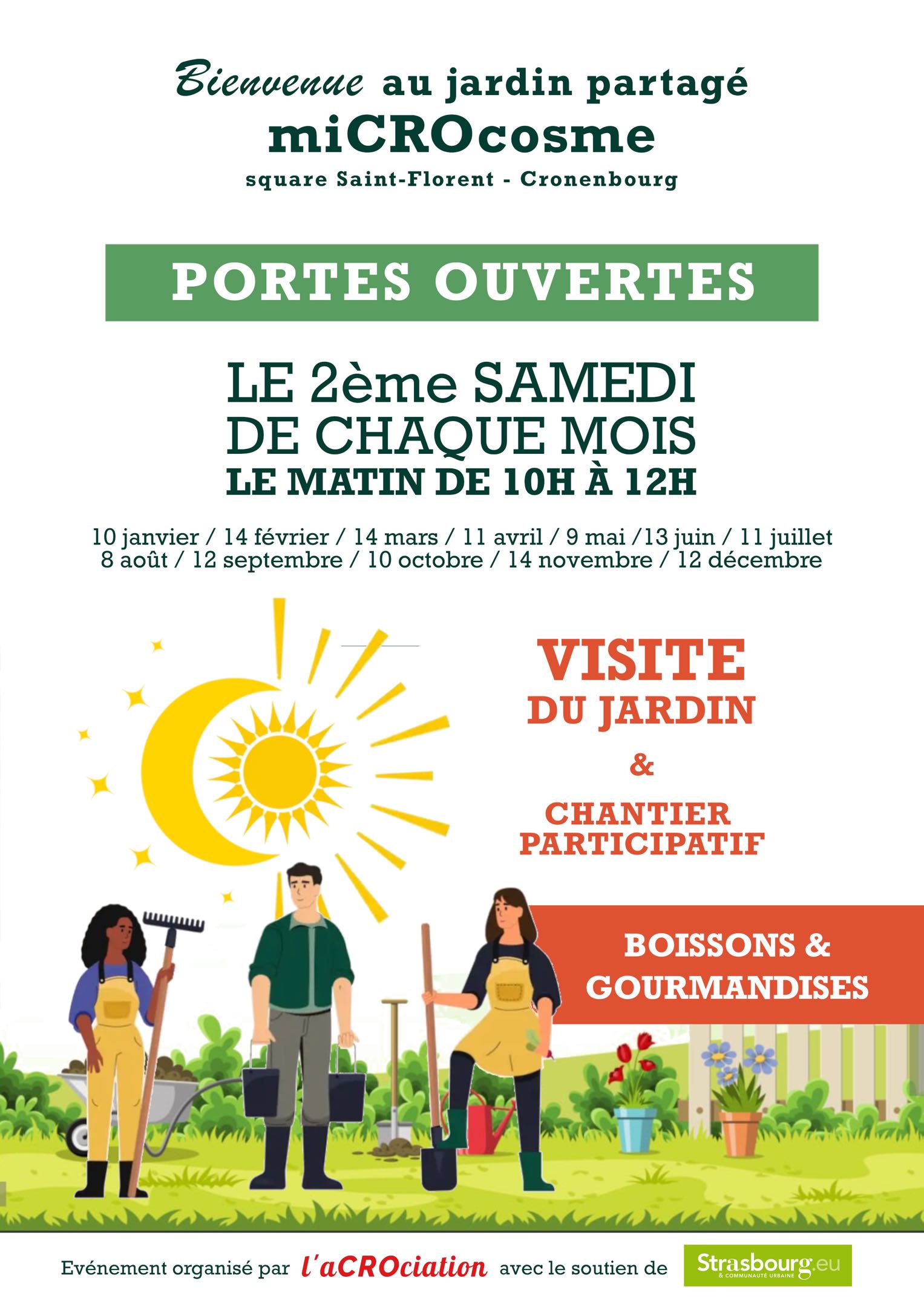 Affiche - Portes ouvertes au jardin partagé miCROcosme